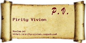 Pirity Vivien névjegykártya